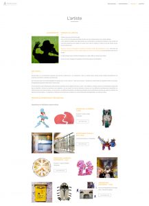 Conception de site web responsive wordpress portfolio artiste