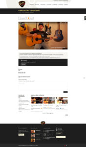 Site internet responsive wordpress pour apprentissage guitare