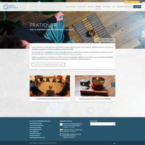 Réalisation site web responsive Institut Pleine Présence page programmes