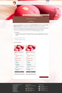 Réalisation site web responsive Institut Dharma page programme Yoga