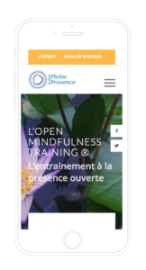 Réalisation site web responsive Institut Pleine Présence page programmes