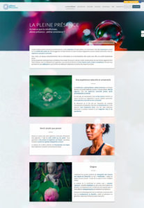Réalisation site web responsive Institut Pleine Présence page vitrine