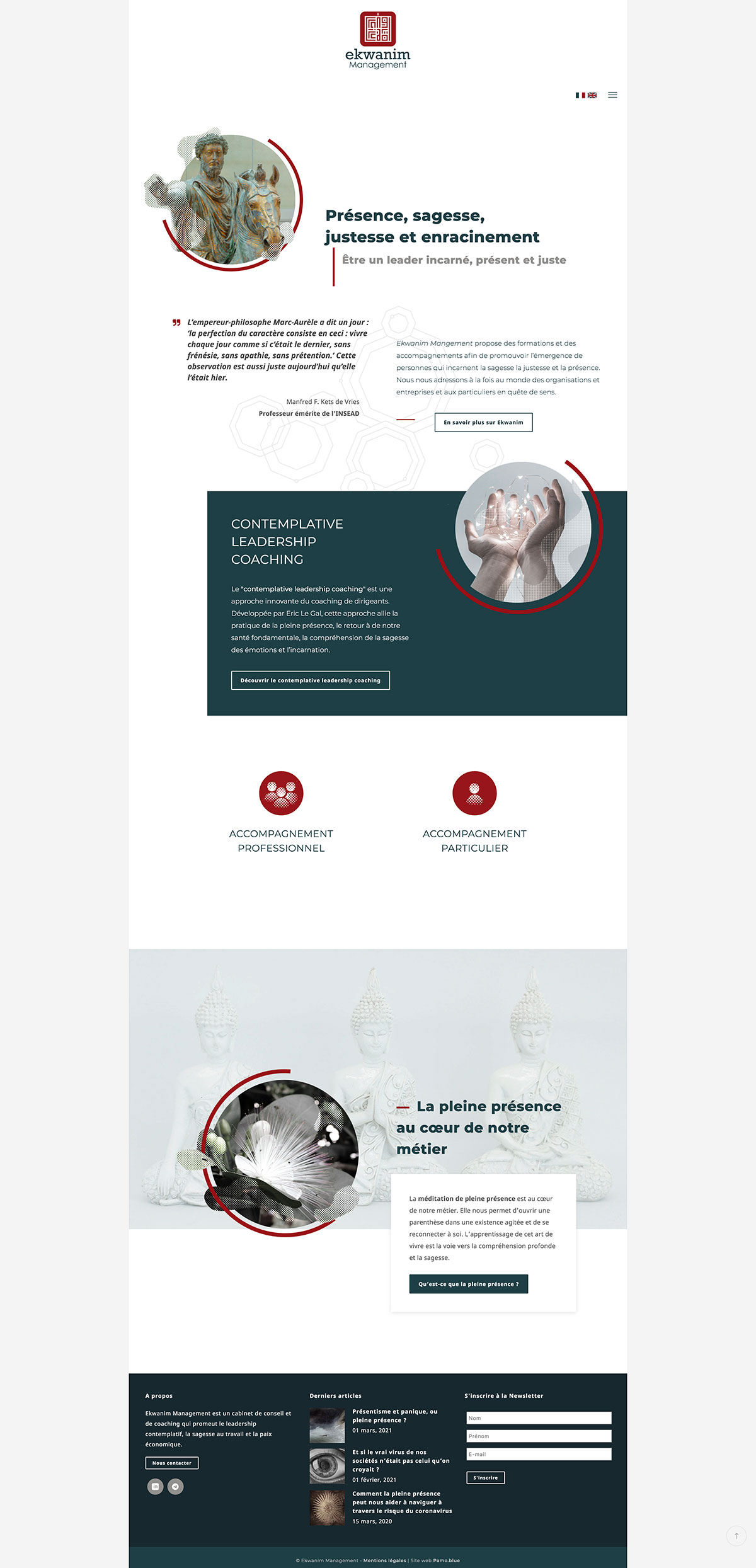 Réalisation Graphisme site web responsive Coaching