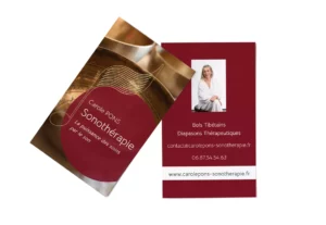 Cartes de visite pour impression - Sonothérapie