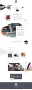 Page site web wordpress ecommerce gamme textile décoration intérieure