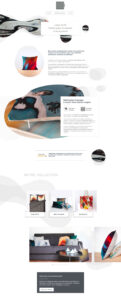 Page site web wordpress ecommerce gamme textile décoration intérieure