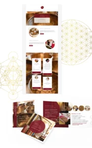 Site web, flyer 3 volets et cartes de visite pour impression - Sonothérapie
