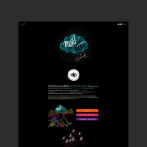 Page site web pour écoute et vente album de musique
