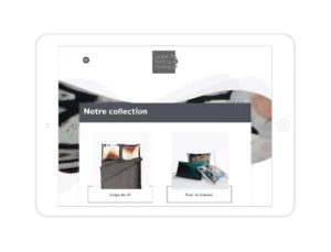 Page site web wordpress ecommerce gamme textile décoration intérieure